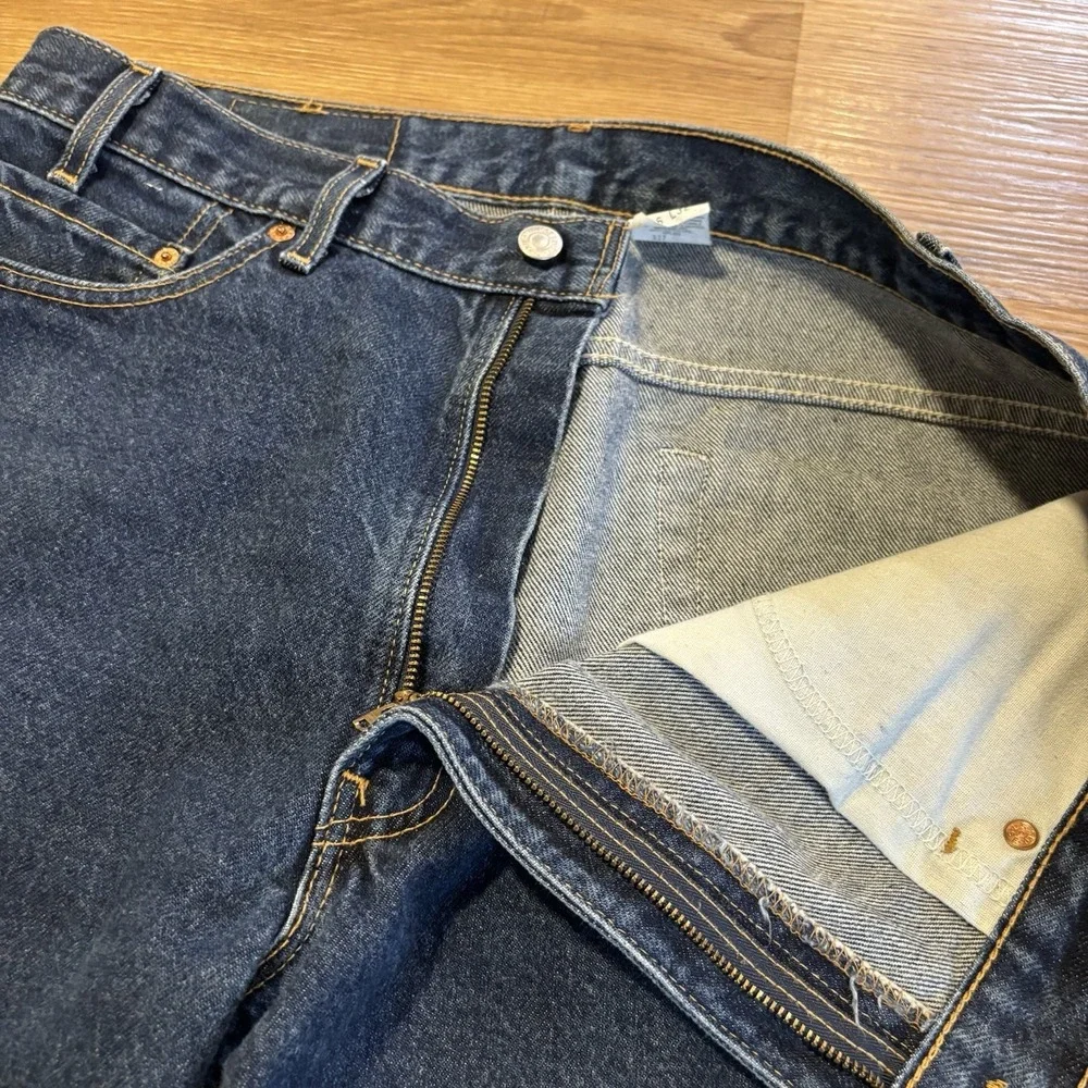 VTG Levi's 517 Boot Cut Jeans Men's 36x32 USA Made Dark Indigo Denim Cowboy Y2K